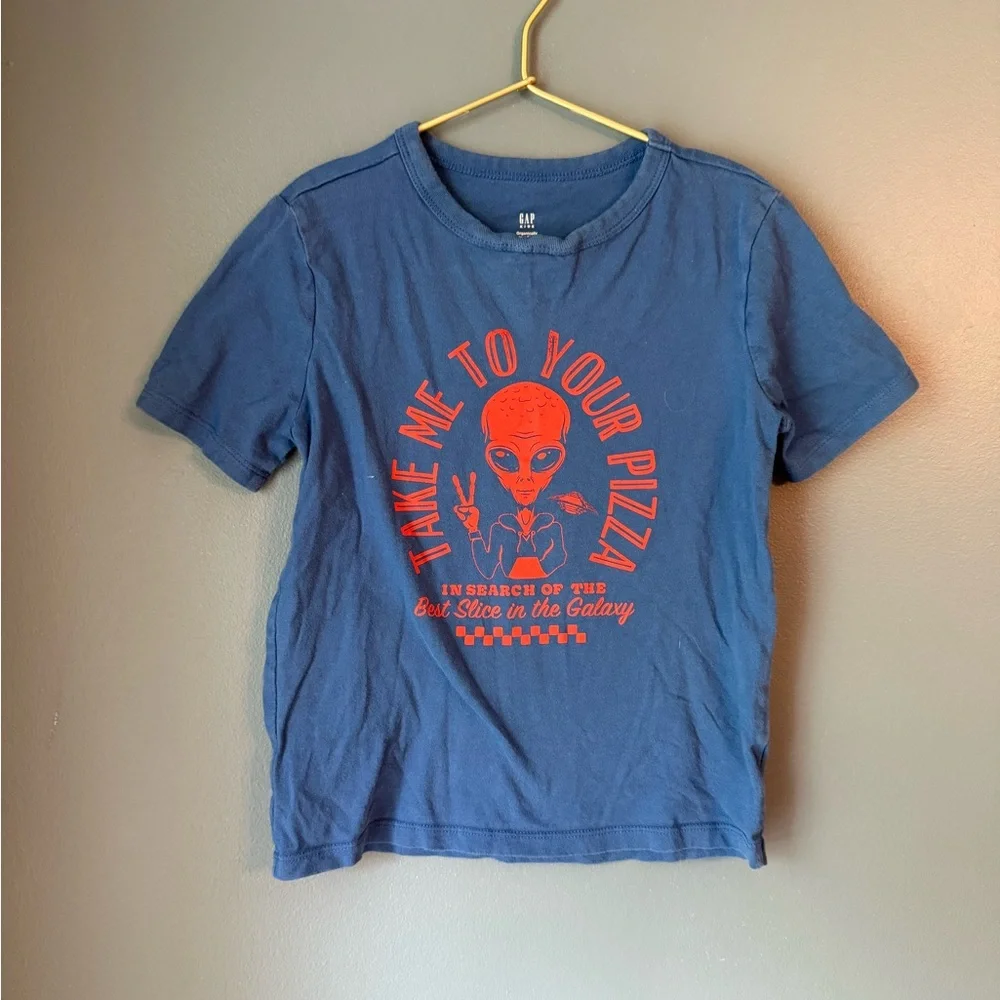 Gap Kids Blue Alien‎ Graphic T-Shirt